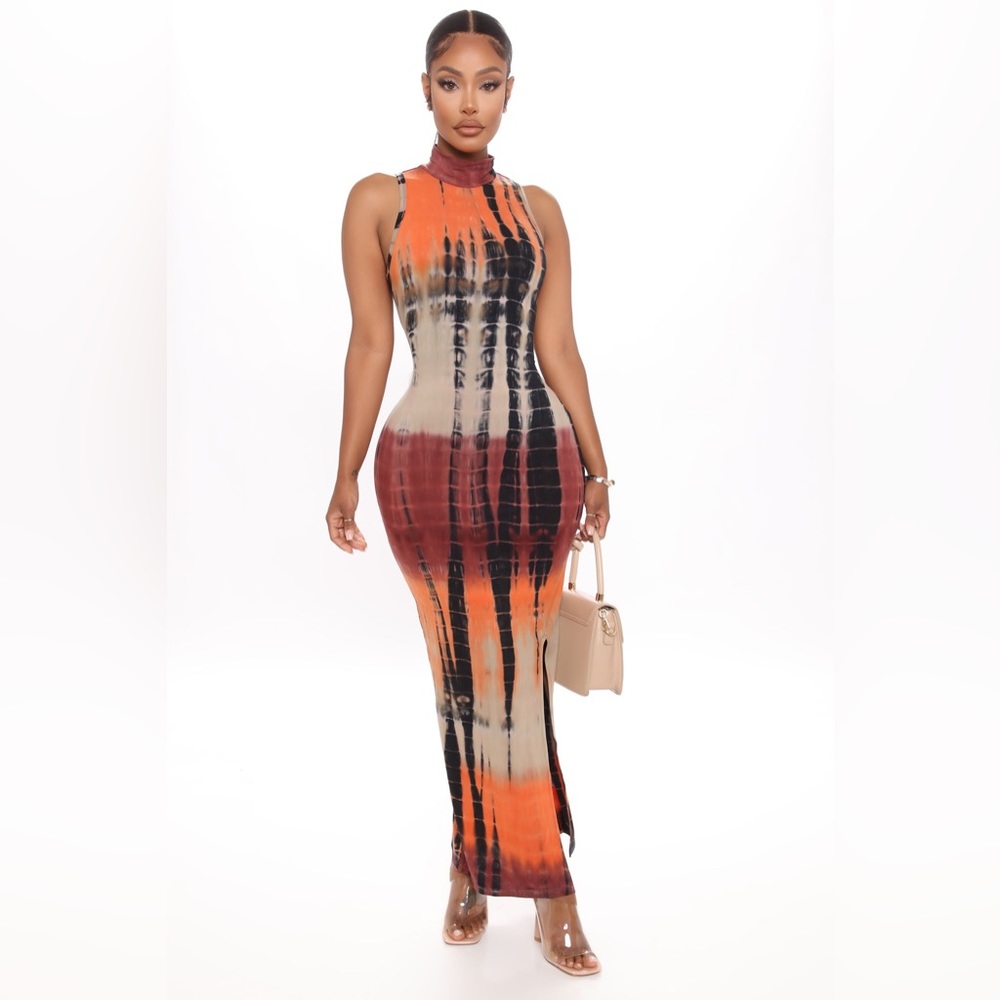 Tie dye maxi dress